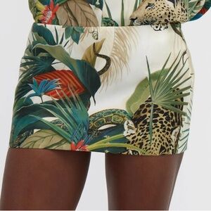 Roberto Cavalli Jungle Print Mini Skirt